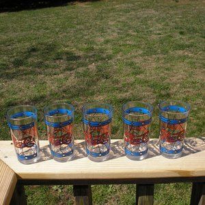 Vintage Set of 5 Pepsi Tiffany Design 12oz Tumbles